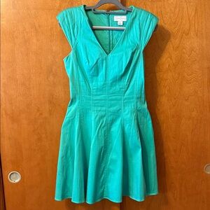 Jessica Simpson Turquoise Fit-and-Flare Midi Dress